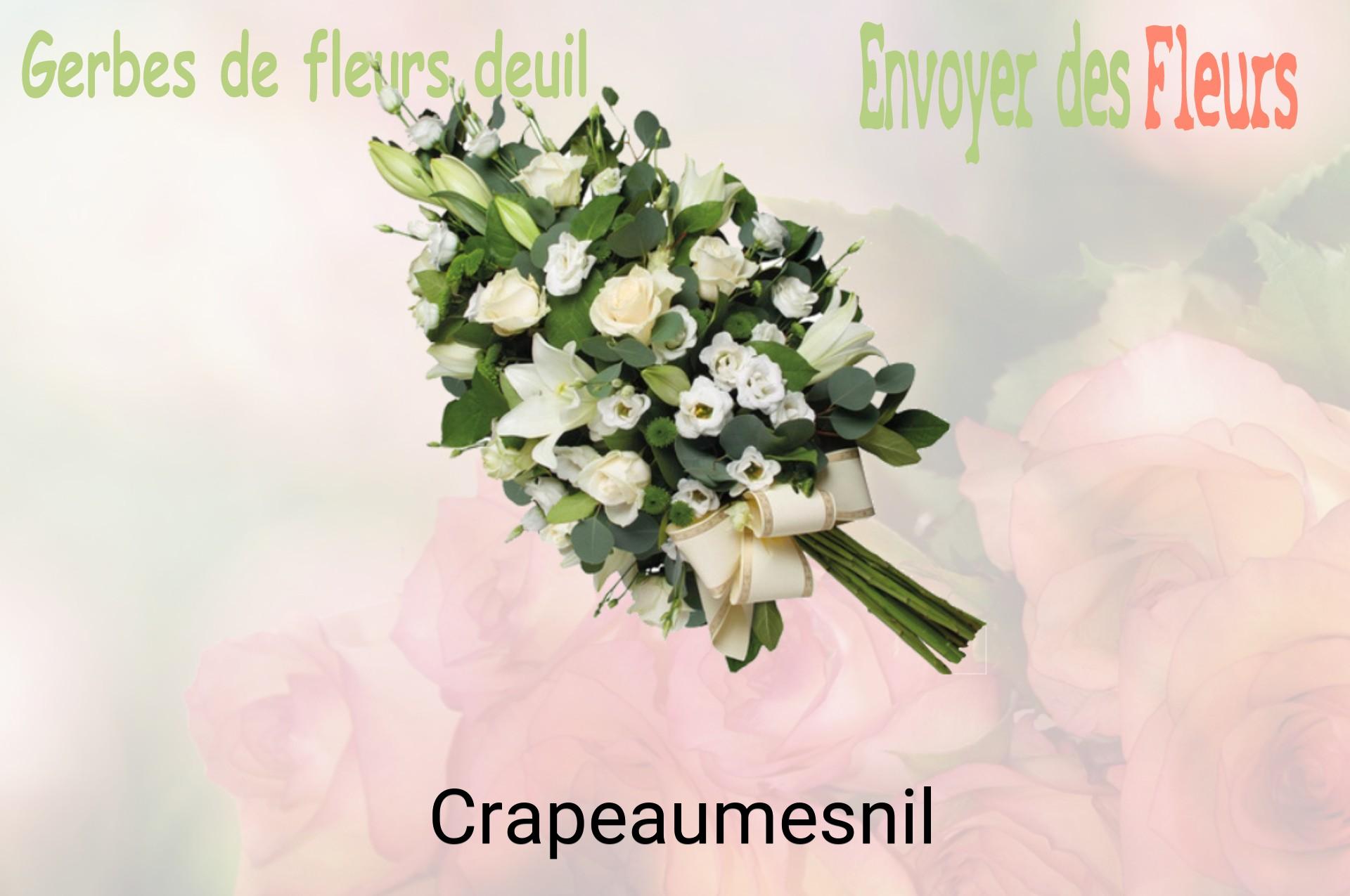 Gerbe de fleurs de deuil livrée à Crapeaumesnil